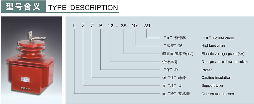 LZZB12-35GYW1型電流互感器型號(hào)說明
